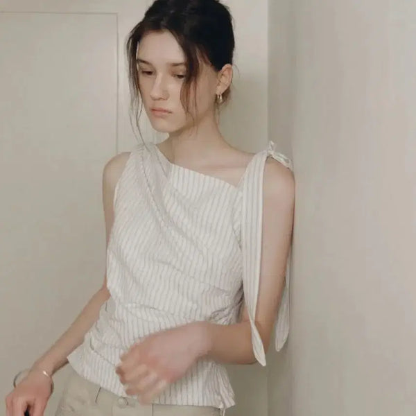 [BUNJANG] For Your Eyes Only Barry One-Shoulder Blouse / 포유어아이즈온리 포유온 Barry One-Shoulder Blouse