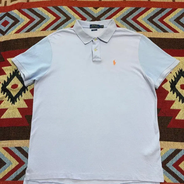 [BUNJANG] Polo Ralph Lauren Short Sleeve Polo Shirt Sky Blue XL / XL) 폴로 랄프로렌 신형 반팔 카라티 소라색