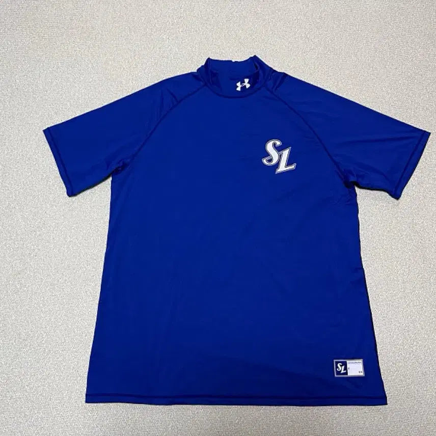[BUNJANG] Samsung Lions Player Issued Under Armour Short Sleeve T-Shirt Men's Size 110 / 삼성 라이온즈 선수지급용 반팔 티셔츠 남성용 110사이즈
