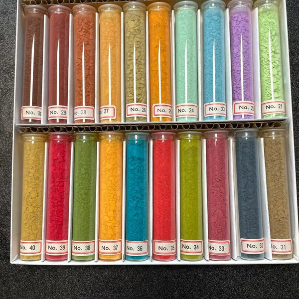 [BUNJANG] Lorhan 20-Color Folk Painting Pigment Set (Used) / 로란 노란 분채  20색 중고품 민화 한국화 동양화