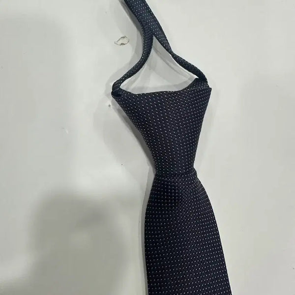 [BUNJANG] Brentwood Jacquard Pattern Zipper Automatic Necktie / 브렌우드 잔패턴 지퍼자동넥타이 새상품