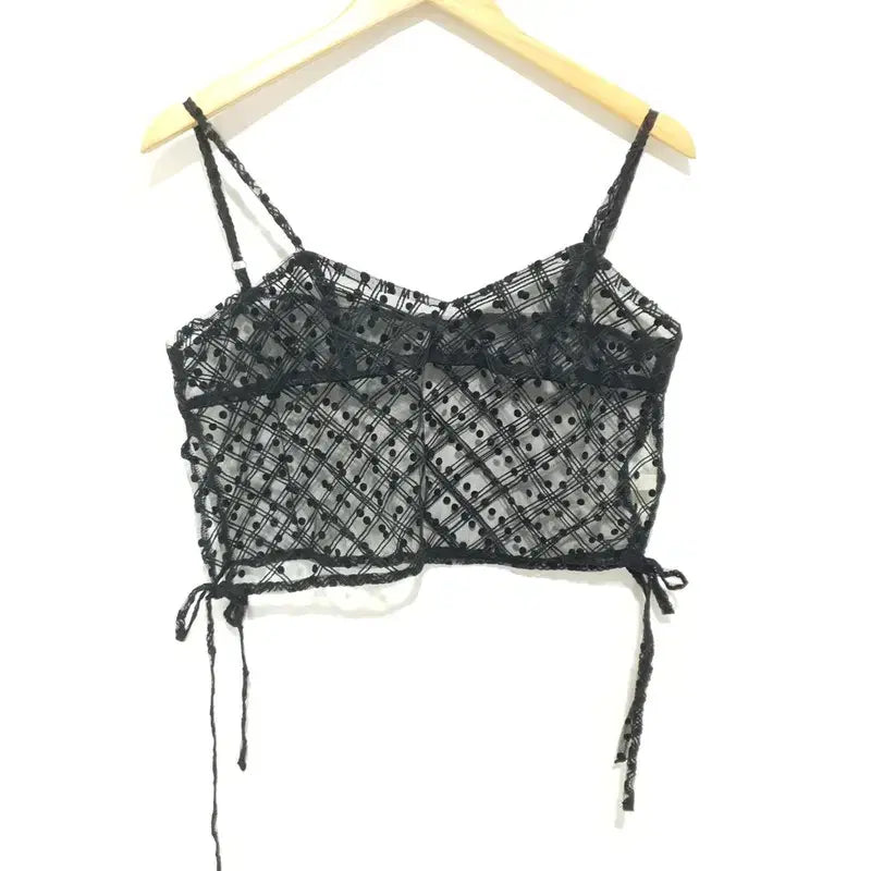 [BUNJANG] Sheer Layered Crop Bustier / 시스루 레이어드 크롭 뷔스티에 F_i3995