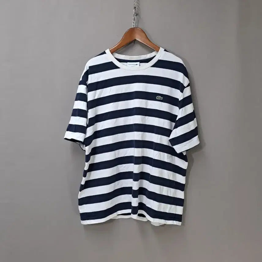 [BUNJANG] Lacoste Striped Short Sleeve T-Shirt / 라코스테 단가라 반팔티  공용