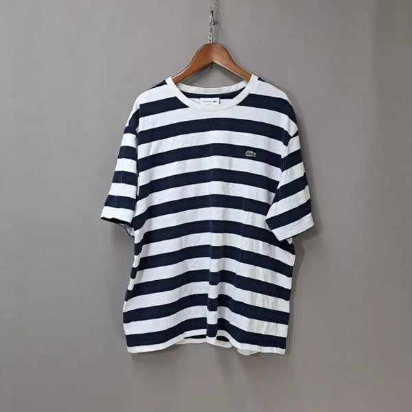 [BUNJANG] Lacoste Striped Short Sleeve T-Shirt / 라코스테 단가라 반팔티  공용