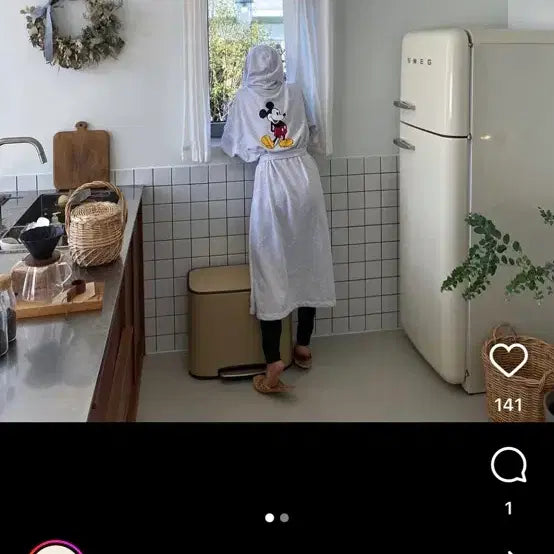 [BUNJANG] Top Dressing Genuine Disney Bathrobe Unisex / 탑드레싱정품디즈니가운(새상품)남녀공용