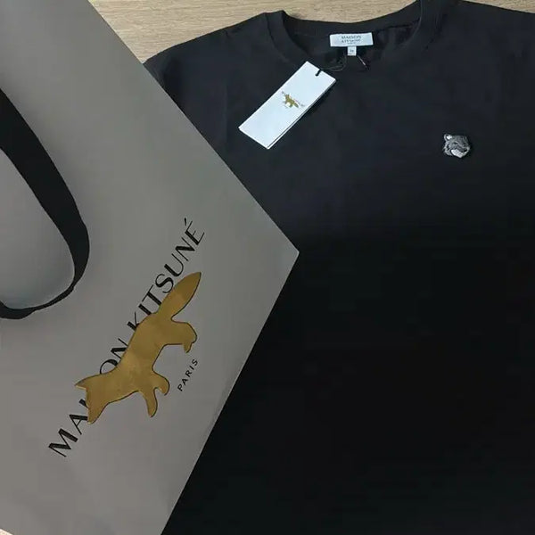 [BUNJANG] Maison Kitsuné Short Sleeve T-Shirt Black 2XL / 메종키츠네 반팔티 블랙 2XL 새상품 10 급처