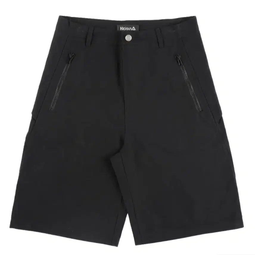 [BUNJANG] Haisan Hidden Pocket Bermuda Pants Black L / 하이산 히든 포켓 버뮤다 팬츠 블랙 L