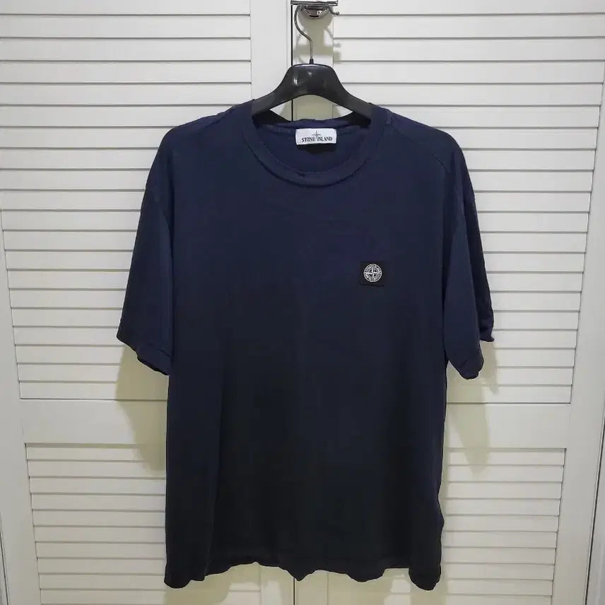[BUNJANG] Stone Island Navy Logo Patch Short Sleeve T-Shirt 2XL / [2XL]스톤아일랜드 반팔 티셔츠