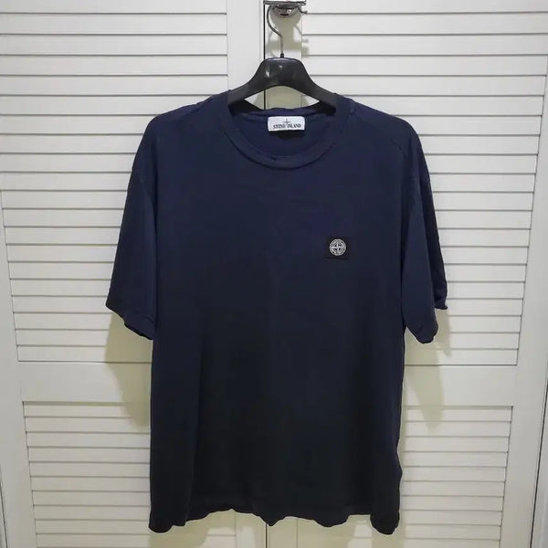 [BUNJANG] Stone Island Navy Logo Patch Short Sleeve T-Shirt 2XL / [2XL]스톤아일랜드 반팔 티셔츠