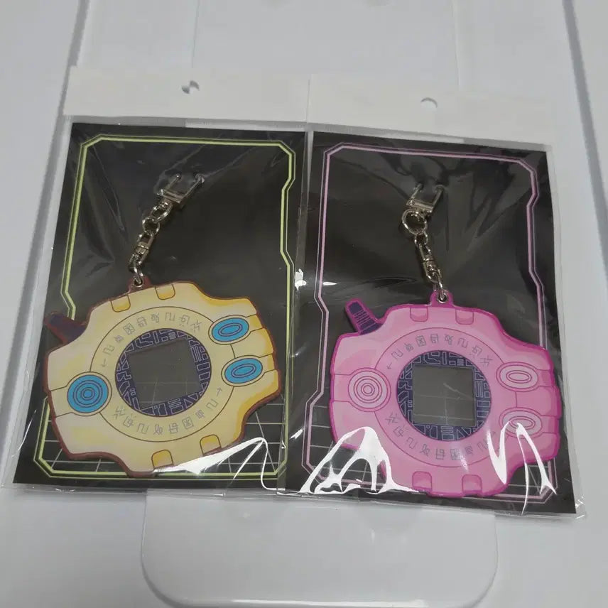 [BUNJANG] Digimon Adventure Digivice Acrylic Keychain Riki & Nari Bundle Set / 디지몬 어드벤처전 디지바이스 아크릴 키링 리키&나리 일괄