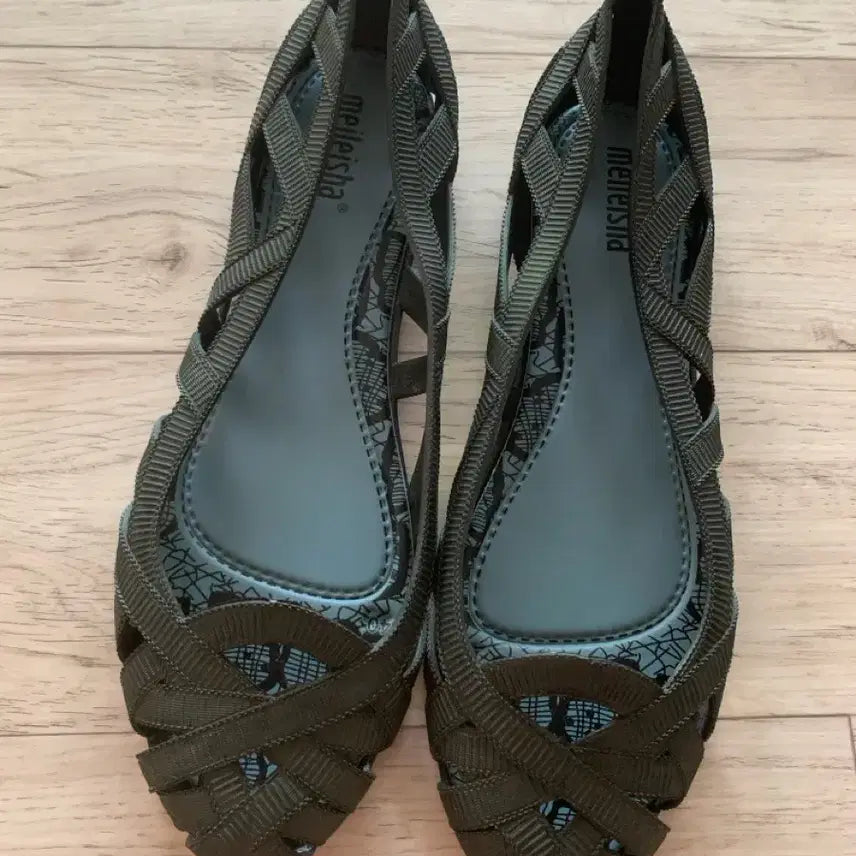 [BUNJANG] Unique Weave Flat Jelly Shoes / 플랫 젤리슈즈