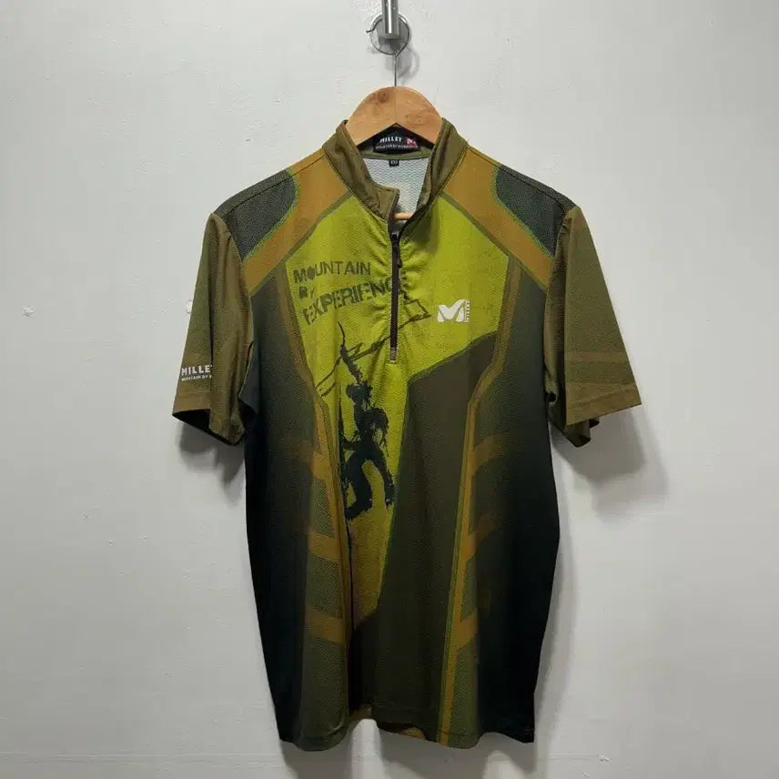 [BUNJANG] Millet Short Sleeve T-Shirt Olive Green L / 밀레 반팔 티셔츠 올리브 그린 L