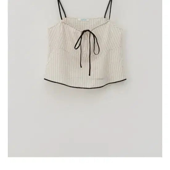 [BUNJANG] Tanatt Ribbon Sheer Sleeveless Top (Beige) / 타낫 Ribbon sheer sleeveless top (beige)