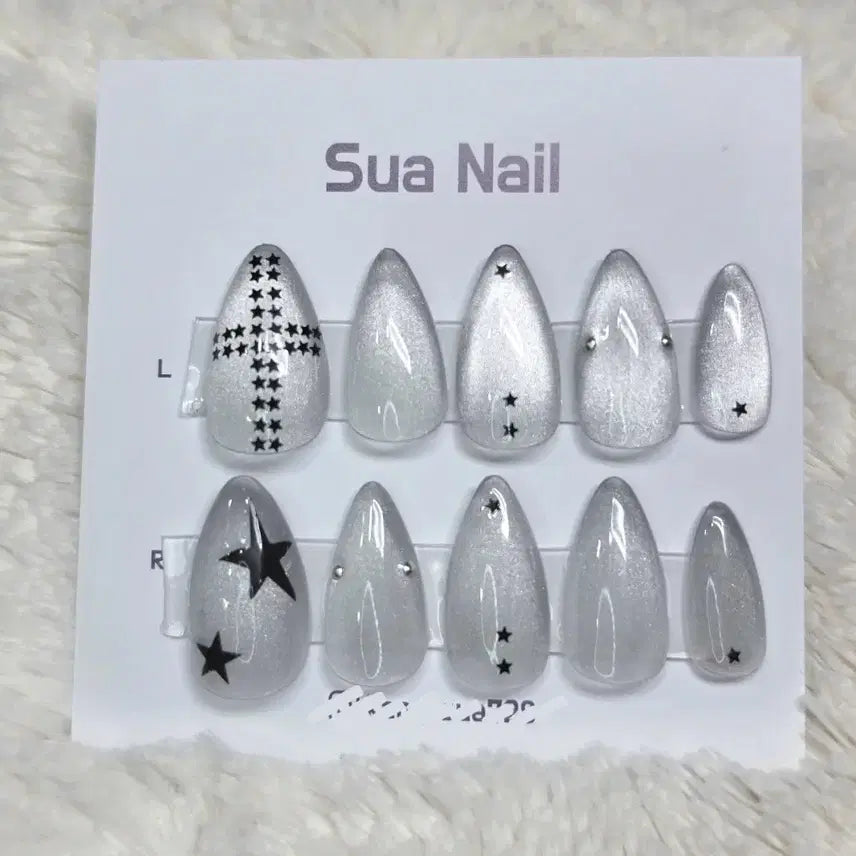 [BUNJANG] Handmade Magnetic Star Nail Tips Set / No.158 자석 스타 수제네일팁