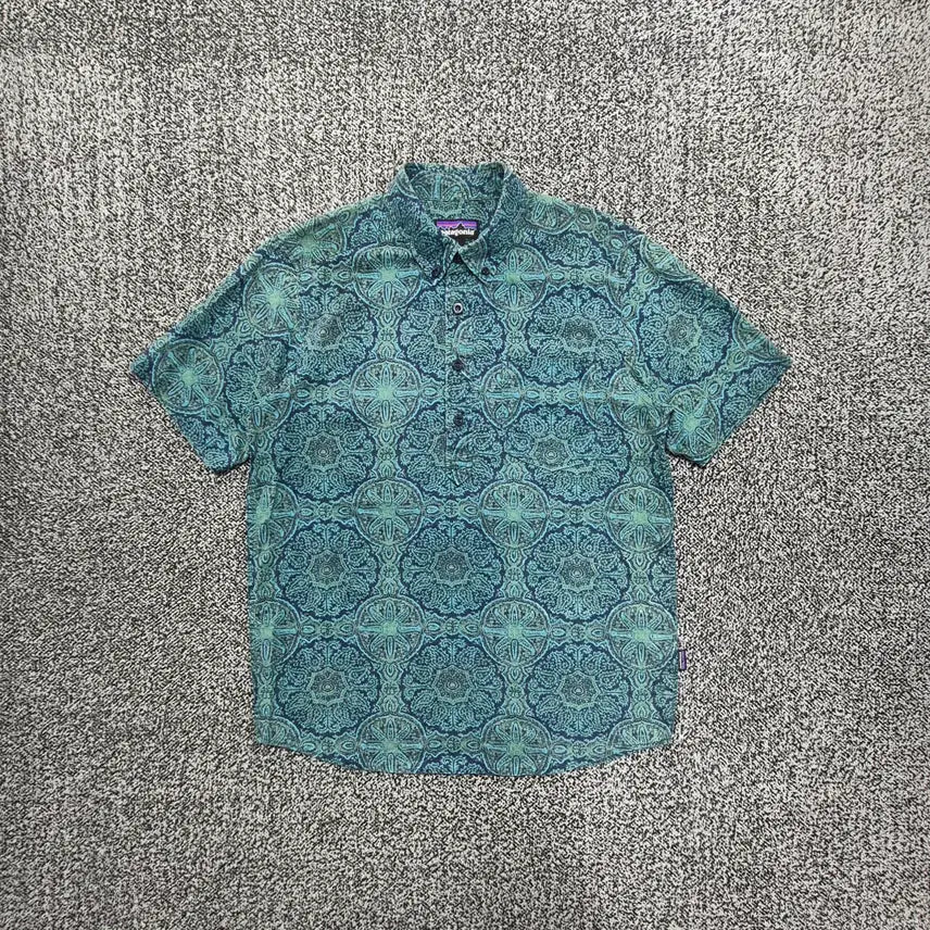 [BUNJANG] Patagonia Men's Back Step Shirt Green Mandala Pattern / 빈티지9. 파타고니아 남성 백스텝 셔츠 그린 만다라 패턴