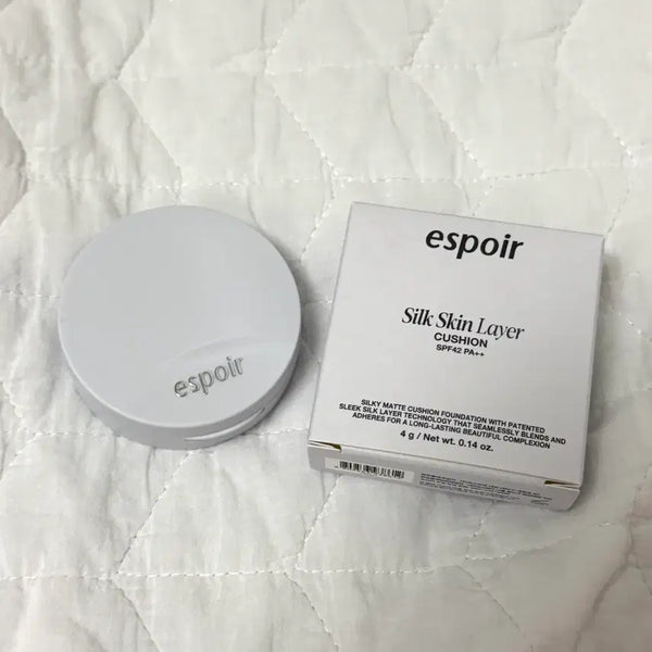 [BUNJANG] Espoir Silk Skin Layer Cushion Mini (Color: 21 Ivory) / [에스쁘아] 실크 스킨 레이어 쿠션 미니