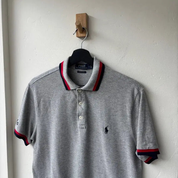 [BUNJANG] Polo Ralph Lauren Grey Short Sleeve Polo Shirt Custom Slim Fit / 17495 - 폴로 랄프로렌 그레이 반팔 카라티