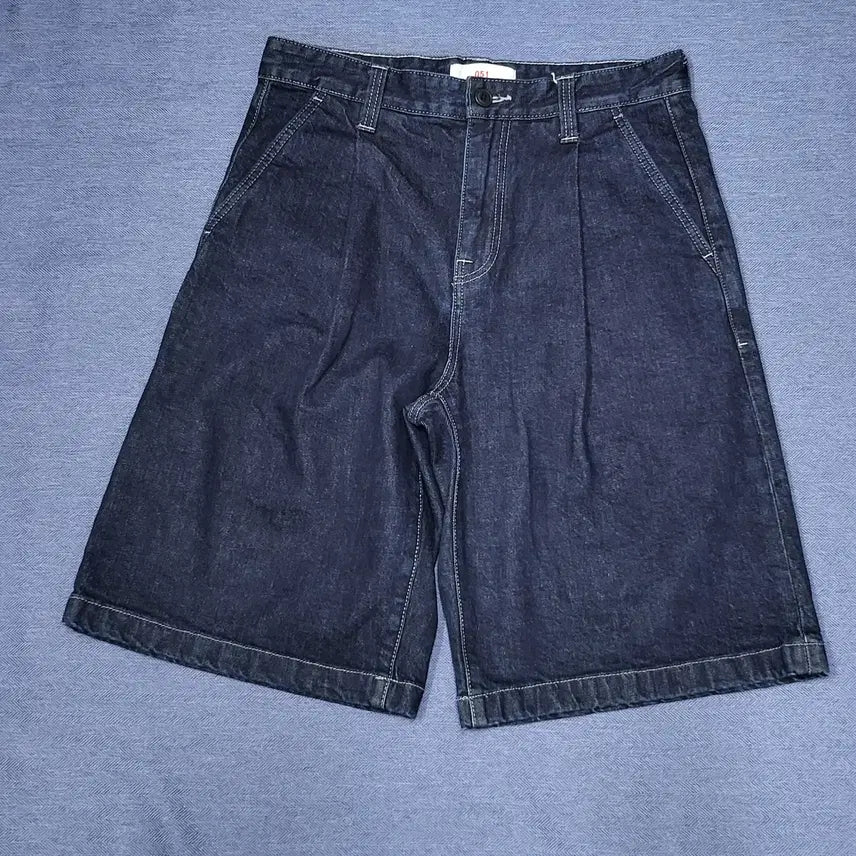 [BUNJANG] Plac Jeans Candiani Leo 051N Raw Denim Shorts (Size 30) / 플랙진 칸디아니 레오 051N 생지 데님 숏츠 반바지 (30)