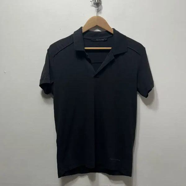[BUNJANG] Calvin Klein Jeans Black Polo T-Shirt / 캘빈클라인진스 반팔 카라티 블랙  95