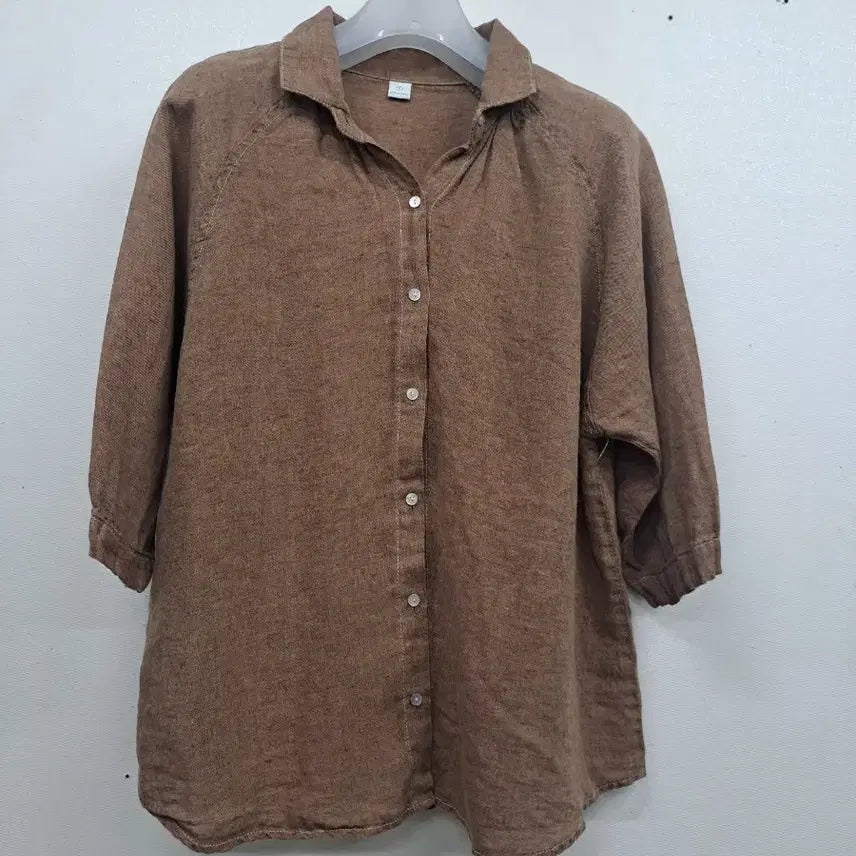[BUNJANG] Brown Button-Up Shirt - Size 66 / 멋스런 마셔츠66