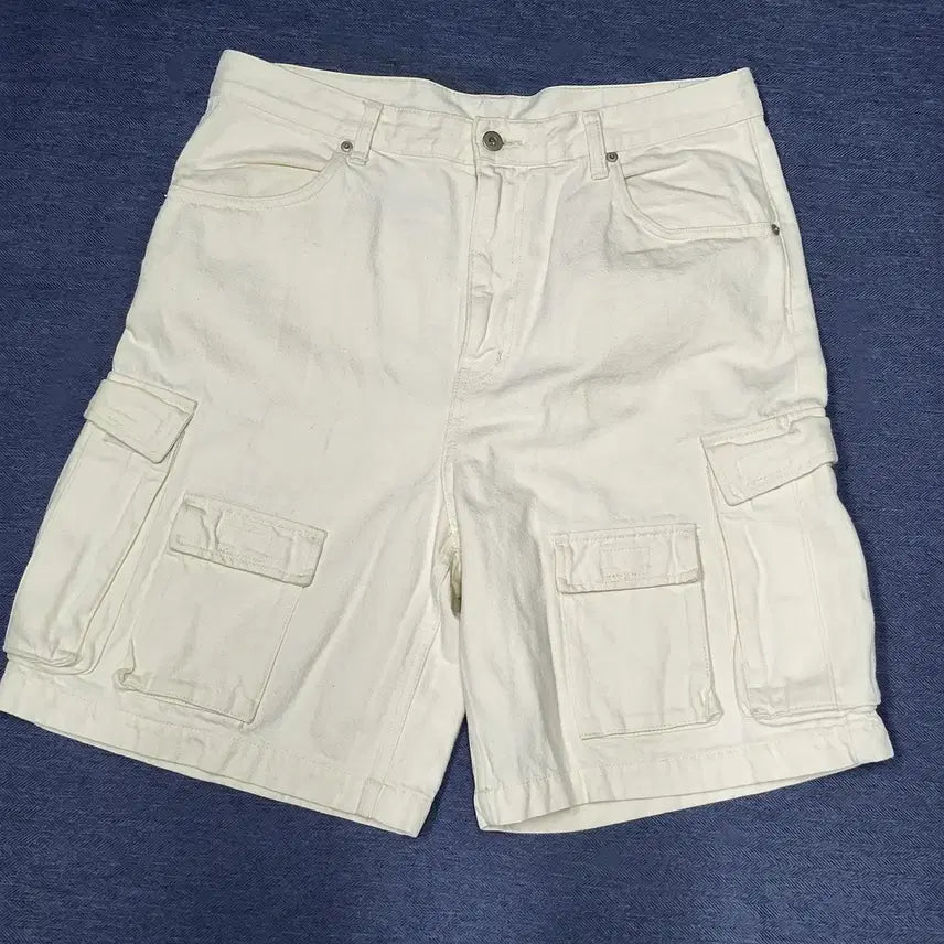 [BUNJANG] Brownyard Denim Cargo Shorts Cream Size 5 / 브라운야드(BROWNYARD) 데님 카고 쇼츠(반바지) 크림 (5)