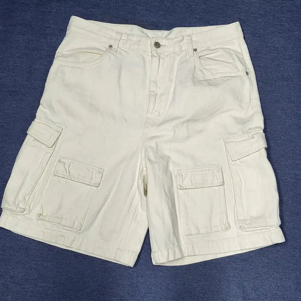 [BUNJANG] Brownyard Denim Cargo Shorts Cream Size 5 / 브라운야드(BROWNYARD) 데님 카고 쇼츠(반바지) 크림 (5)
