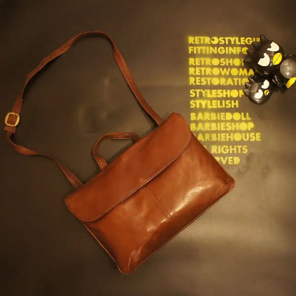 [BUNJANG] Mens Leather Briefcase Boston Bag Vintage Tote Bag / Q328 보스턴백 남자가죽서류가방 큰가방 남성빈티지가방 토트백보스톤