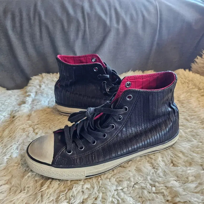 [BUNJANG] Converse John Varvatos Leather Cutting Hi Top Sneakers / 270 컨버스 존바바토스 레더 컷팅 하이