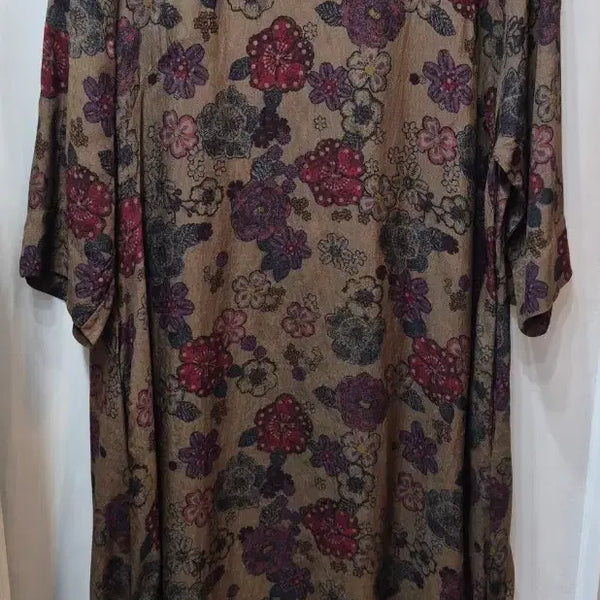 [BUNJANG] Flower Pattern Rayon One-Piece Dress / 플라워 패턴 인견 원피스