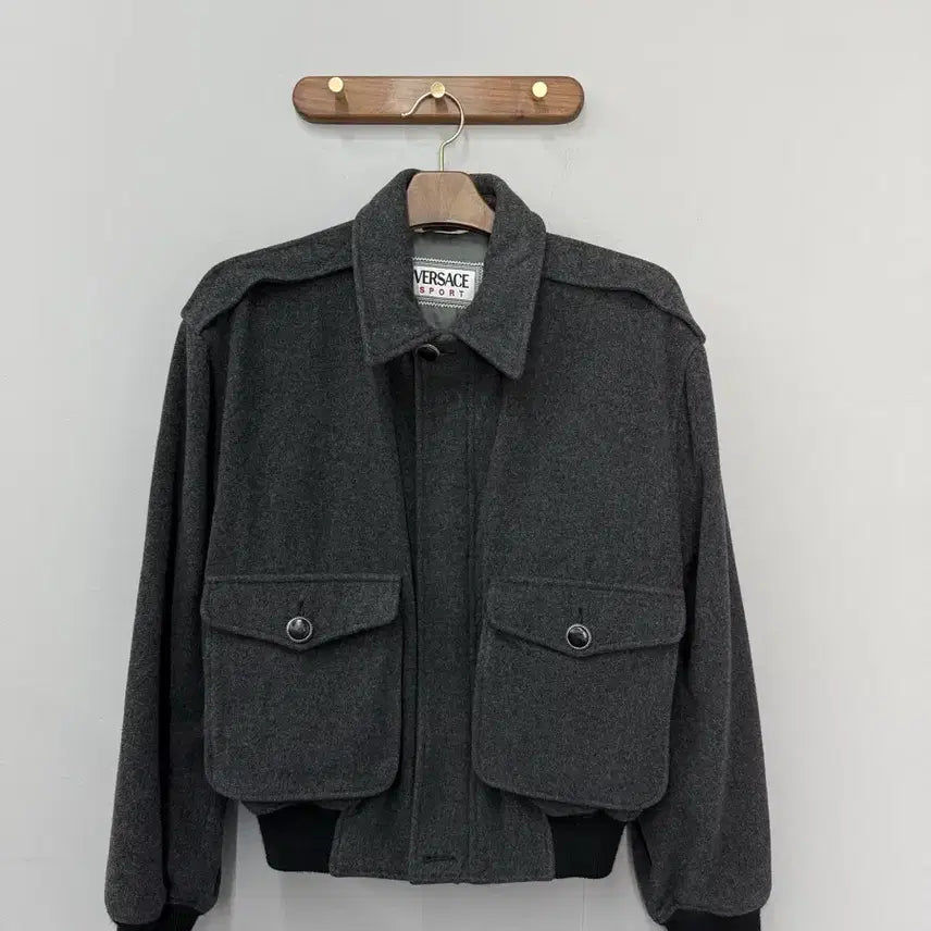 [BUNJANG] Versace Sport Grey Wool Jacket XL / 베르사체 스포츠 그레이 울 자켓 H3131