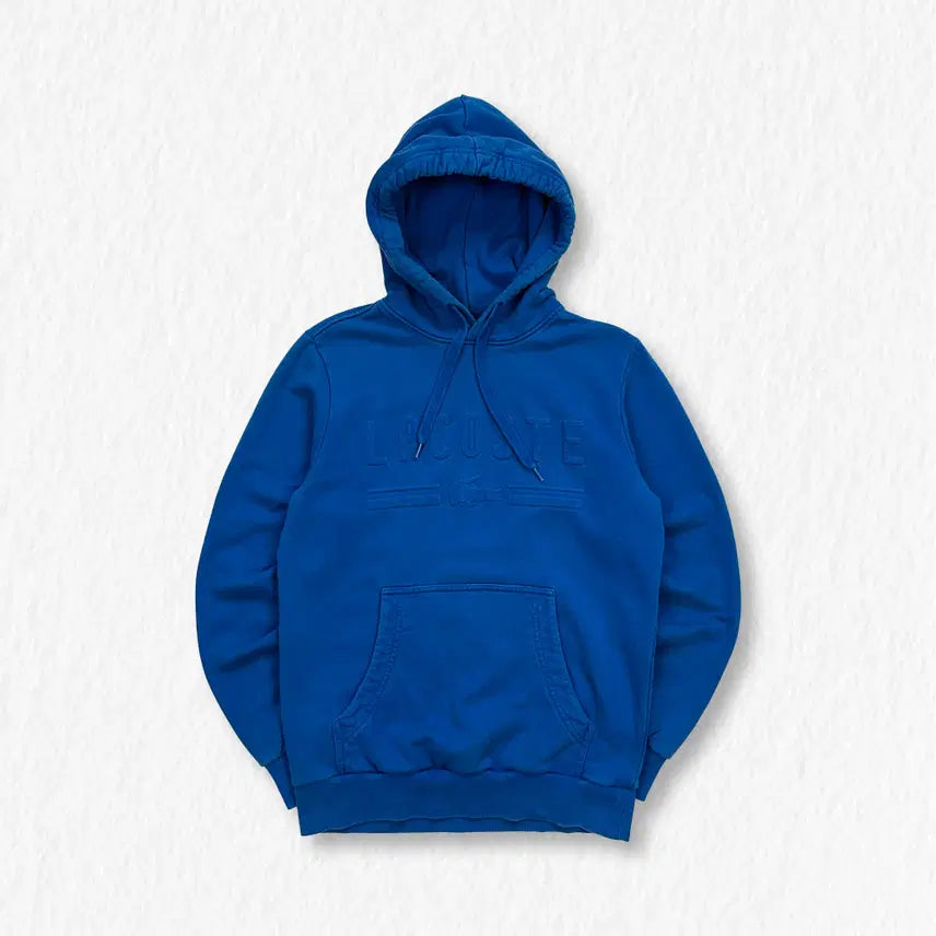 [BUNJANG] Lacoste Embossed Logo Fleece Hoodie / 라코스테 양각로고 기모 후드티