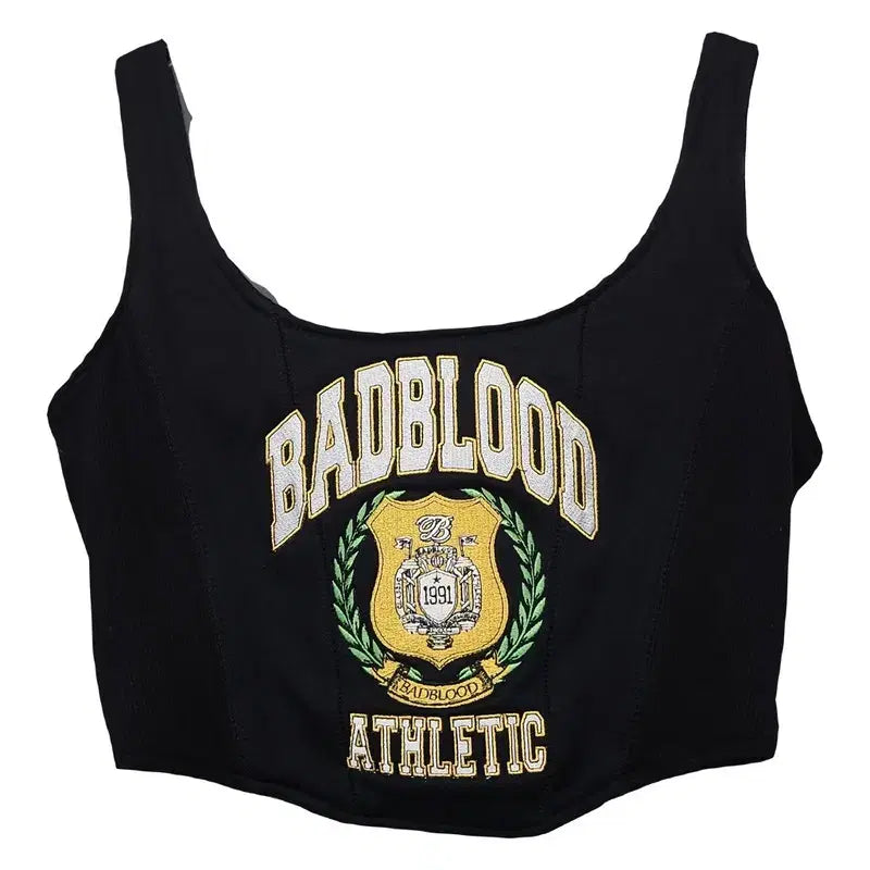 [BUNJANG] Bad Blood Printing Black Sleeveless Tank Top (Small) / 배드블러드 프린팅 블랙 민소매 나시 SMALL