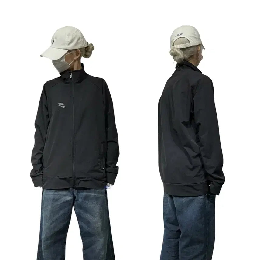 [BUNJANG] Nike Black Windbreaker Oversized Track Jacket XXL / 나이키 블랙 바람막이 오버핏 트랙 자켓 XXL