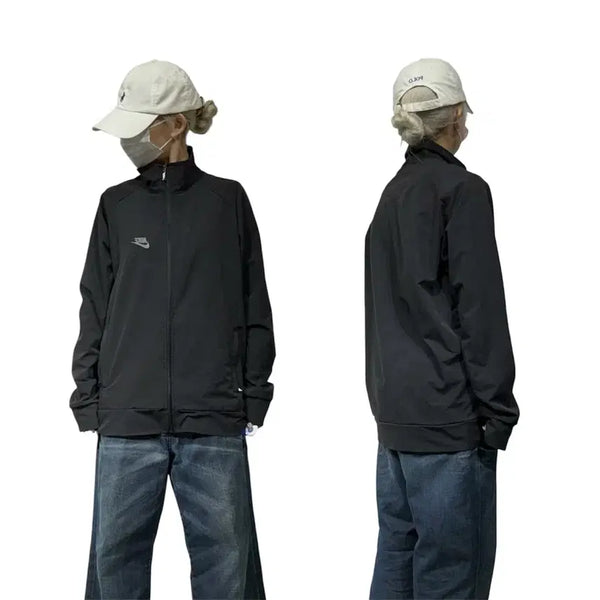 [BUNJANG] Nike Black Windbreaker Oversized Track Jacket XXL / 나이키 블랙 바람막이 오버핏 트랙 자켓 XXL