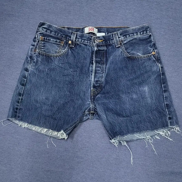 [BUNJANG] Levi's 501 Cut-Off Detail Denim Shorts / 리바이스 501 컷 오프 디테일 데님 쇼츠(반바지) (34-36)