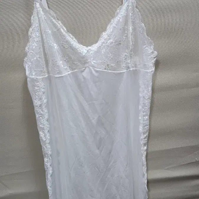 [BUNJANG] Women's White Lace Satin Slip XL / 슬립 XL