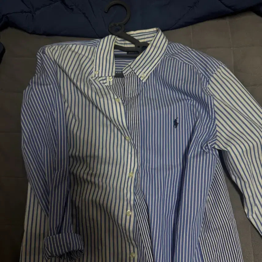 [BUNJANG] Polo Ralph Lauren Striped Shirt Blue / 폴로 랄프로렌 스트라이프 셔츠 블루