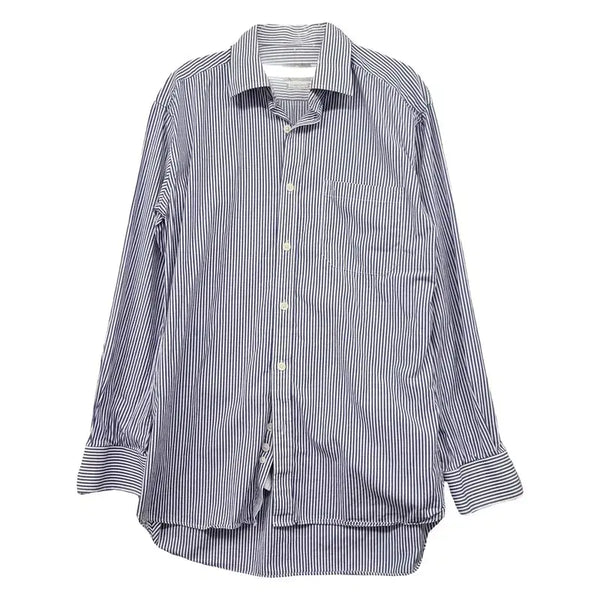 [BUNJANG] Lanvin Striped Navy Shirt L / 랑방 스트라이프 네이비 셔츠 L
