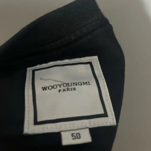 [BUNJANG] Wooyoungmi Paris Logo T-Shirt Black Size 50 / 우영미 파리 티셔츠 블랙 50