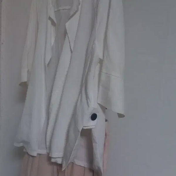 [BUNJANG] White Open Boxy Jacket (Size 77-88) / 화이트 오픈형 박시 마자켓 77-88