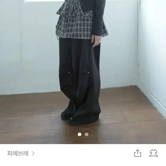 [BUNJANG] Piebre Layered Check Mini Skirt / 피에브레 레이어드 체크 미니 스커트