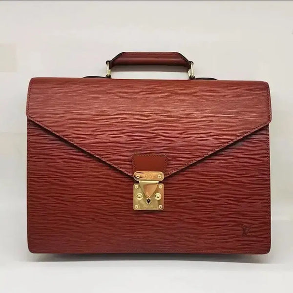 [BUNJANG] Louis Vuitton Epi Servette Conseiller Briefcase Camel Leather / 루이비통서류가방