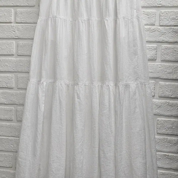 [BUNJANG] Uniqlo White Tiered Maxi Skirt / A4791  화이트 캉캉 롱 스커트(유니클로)