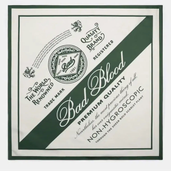 [BUNJANG] Bad Blood Premium Classic Logo Scarf Green / 새상품 Bad Blood 배드블러드 프리미엄 클래식 로고 스카프 그린