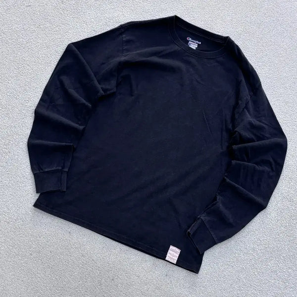 [BUNJANG] Champion Men's Long-Sleeve T-Shirt with Logo Label 0708E / M 챔피온 남성 로고라벨 긴팔 티셔츠 0708E