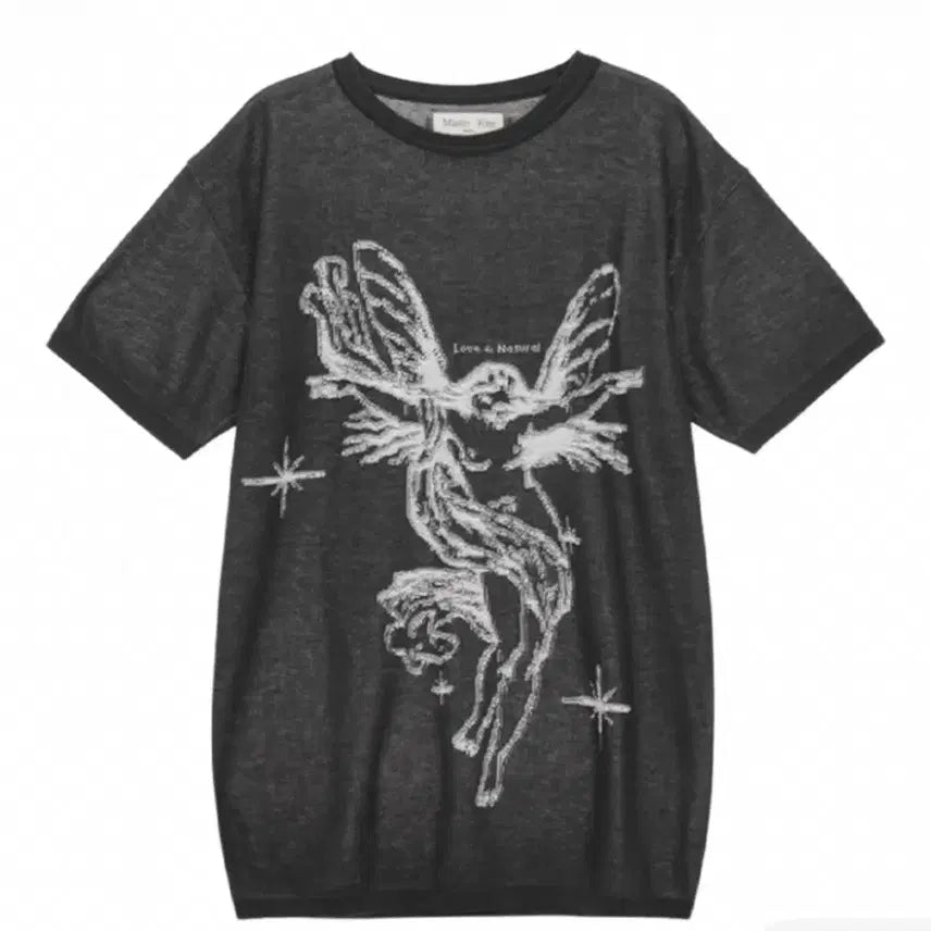 [BUNJANG] Matinkim Angel Knit Top Charcoal / 마뗑킴 엔젤 니트 탑 차콜