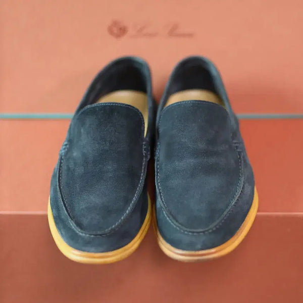 [BUNJANG] Loro Piana Summer Walk Navy Suede Loafers Size 41 / 로로피아나 썸머워크 네이비  로퍼 41