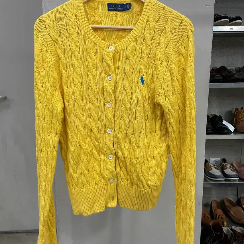 [BUNJANG] Polo Ralph Lauren Yellow Cardigan M / 폴로 가디건 옐로우 M