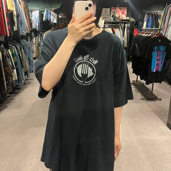 [BUNJANG] Vintage Lettering Printing Short Sleeve T-Shirt / (832) VTG 빈티지 레터링 프린팅 반팔 티셔츠