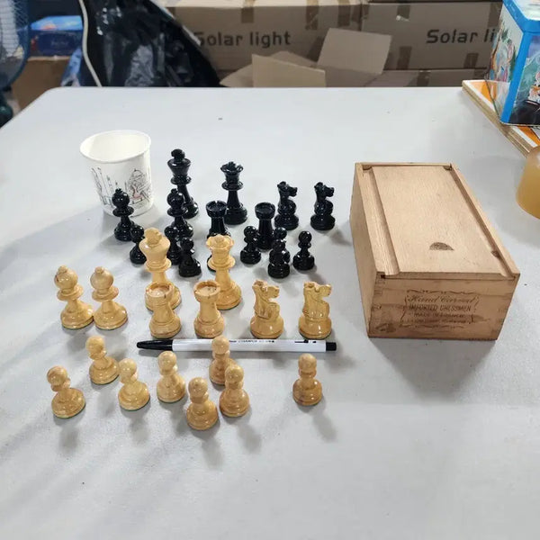 [BUNJANG] French Handmade Wooden Chess Set / 프랑스 나무 핸드메이드 체스 미국 뉴욕으로 수출한 프랑스체스